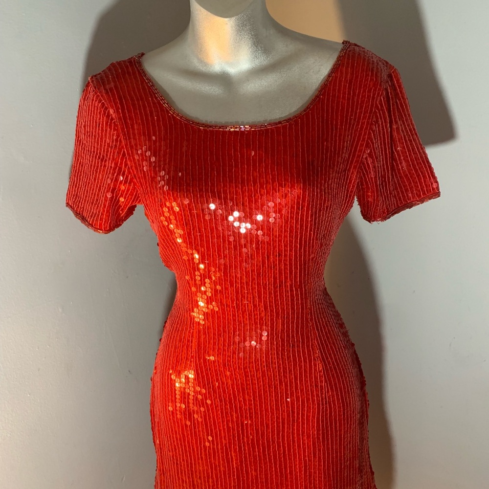 Vintage Sequin Red Skirt